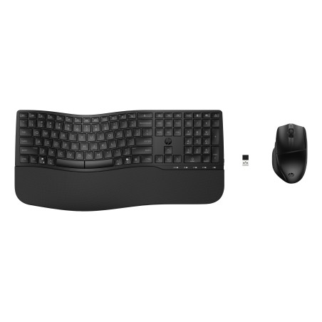 HP 680 CFT Dual-Mode KB Mse Combo FR clavier Souris incluse Maison RF sans fil + Bluetooth Noir