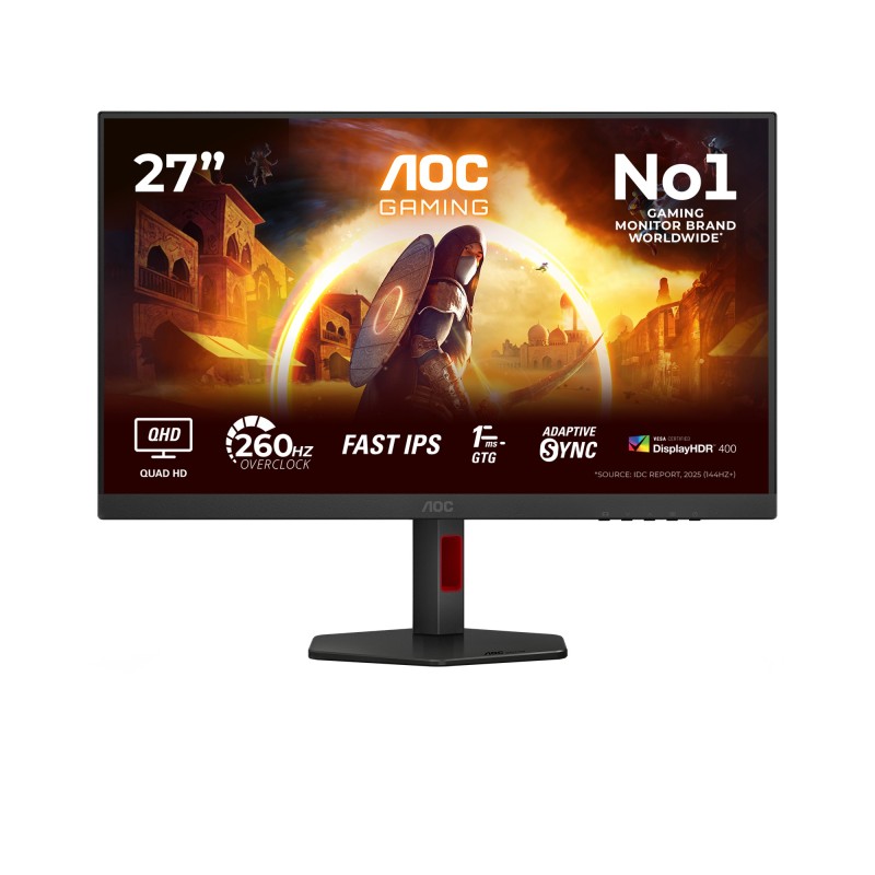 AOC G4 Q27G4ZR écran plat de PC 68,6 cm (27") 2560 x 1440 pixels Quad HD LED Noir, Rouge AOC G4 Q27G4ZR écran plat de PC 68,6 cm (27") 2560 x 1440 pixels Quad HD LED Noir, Rouge