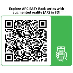 APC Baie EasyRack 600mm/24U/1200mm avec toit, panneau latéral, roulettes, noir