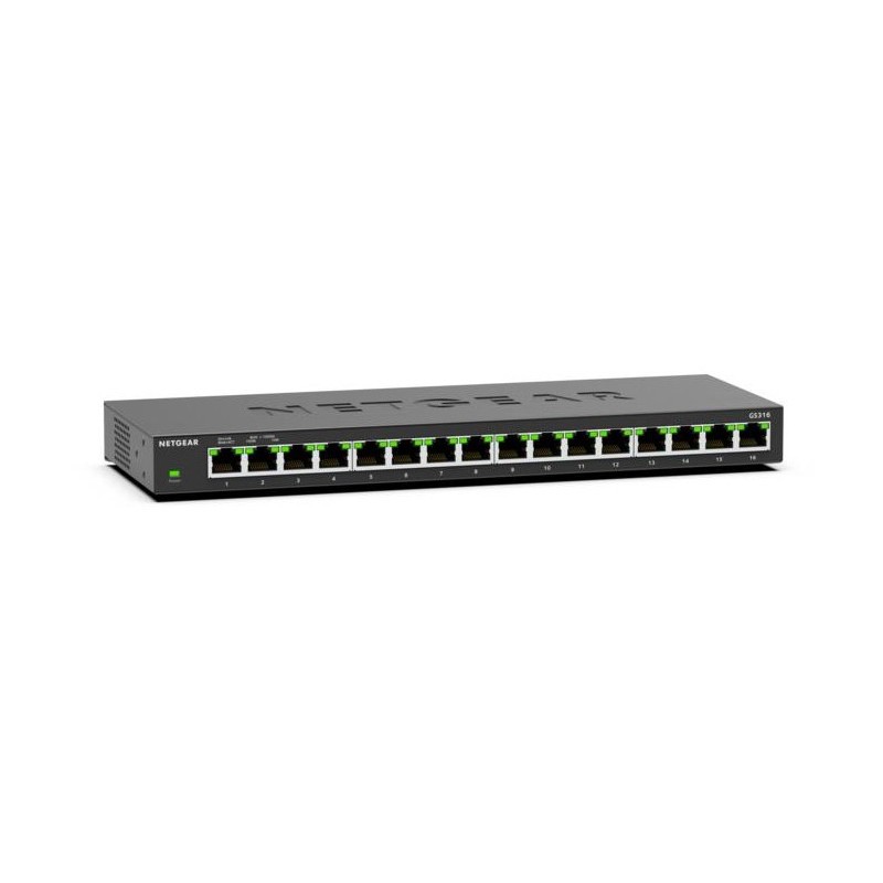 NETGEAR GS316 Non-géré L2 Gigabit Ethernet (10/100/1000) Noir