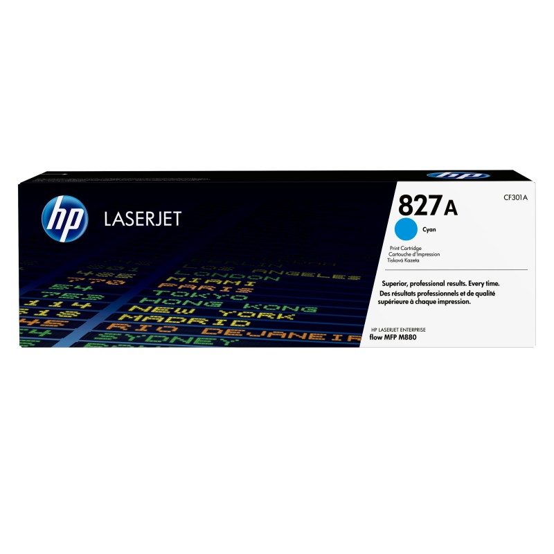 HP 827A toner LaserJet cyan authentique HP 827A toner LaserJet cyan authentique