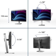 Philips 27B2U4601 00 écran plat de PC 68,6 cm (27") 2560 x 1440 pixels Quad HD LCD Gris