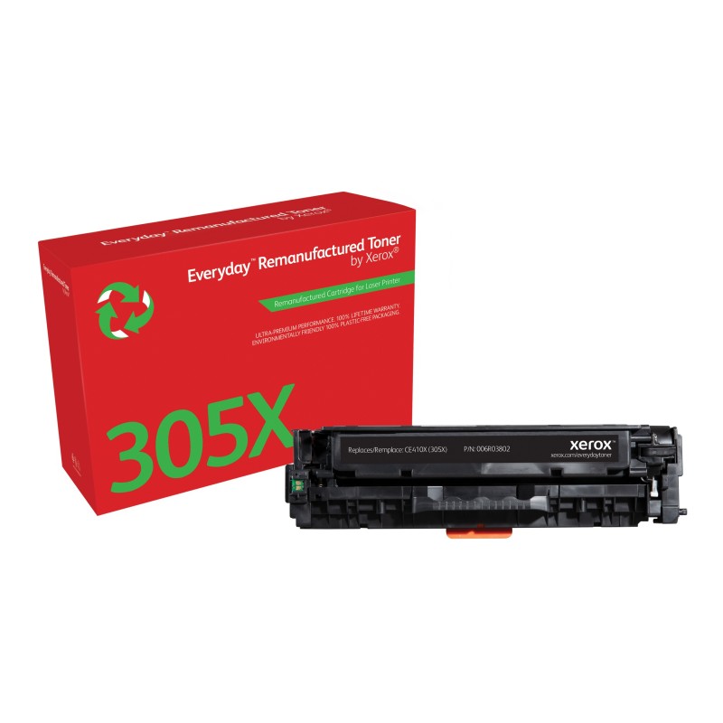 Toner remanufacturé Noir Everyday™ de Xerox compatible avec HP 305X (CE410X), Grande capacité Toner remanufacturé Noir Everyday™ de Xerox compatible avec HP 305X (CE410X), Grande capacité