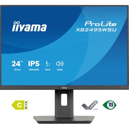 iiyama ProLite XB2495WSU-B1 écran plat de PC 61,2 cm (24.1") 1920 x 1200 pixels WUXGA LCD Noir