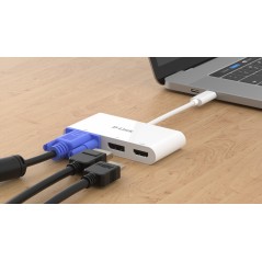 D-Link DUB-V310 station d'accueil Avec fil USB 3.2 Gen 1 (3.1 Gen 1) Type-C Blanc