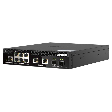 QNAP QSW-M2106PR-2S2T commutateur réseau Géré L2 10G Ethernet (100 1000 10000) Connexion Ethernet, supportant l'alimentation