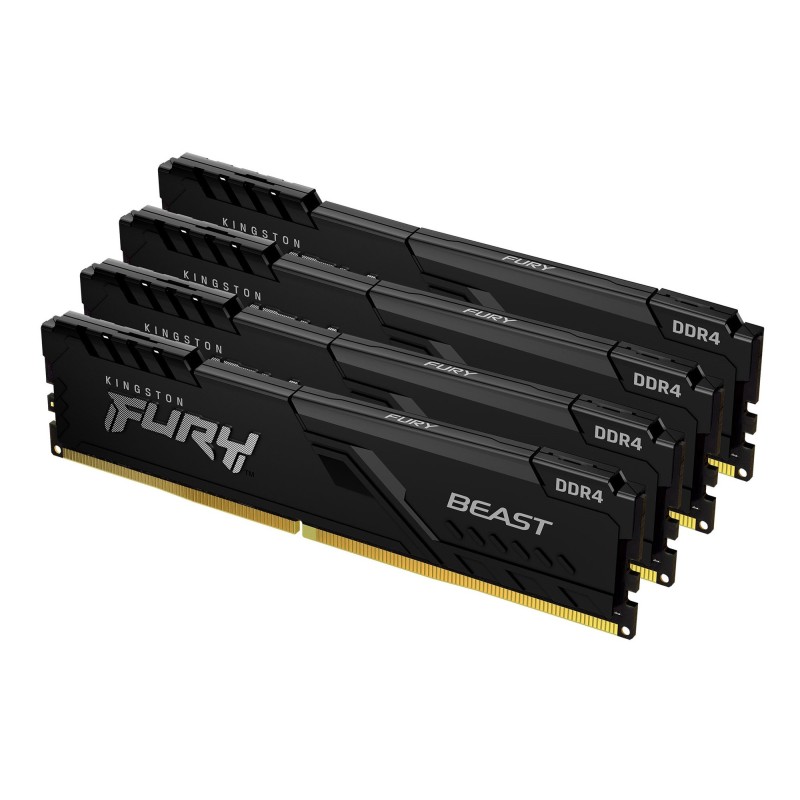Kingston Technology FURY Beast 64Go 3200MT/s DDR4 CL16 DIMM (Kit de 4) Black