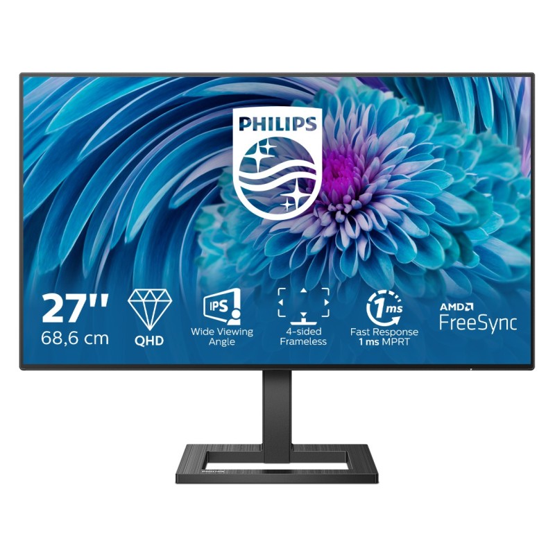 Philips E Line 275E2FAE/00 écran plat de PC 68,6 cm (27") 2560 x 1440 pixels Quad HD LED Noir Philips E Line 275E2FAE/00 écran plat de PC 68,6 cm (27") 2560 x 1440 pixels Quad HD LED Noir