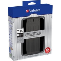 Verbatim Traveller 750GB disque dur externe 750 Go 5400 tr min Micro-USB B 3.2 Gen 1 (3.1 Gen 1) Noir