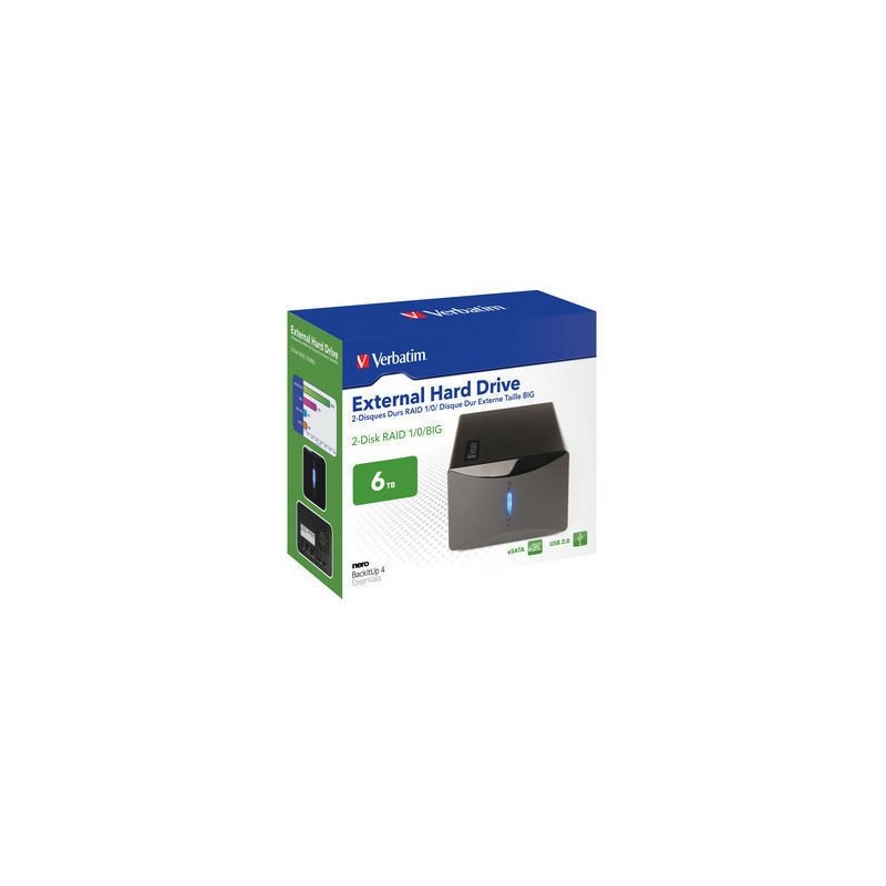 Verbatim 6TB RAID eSATA / USB 2.0 boîtier de disques