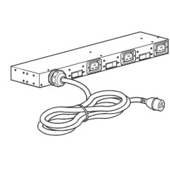 APC AP6038A unité de distribution d'énergie 3 sortie(s) CA 0U 1U Noir