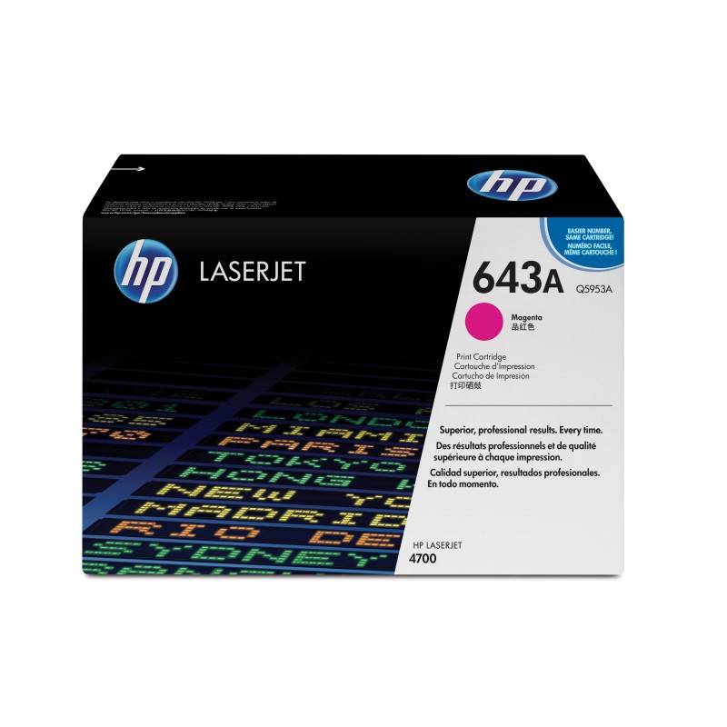 HP 643A toner LaserJet magenta authentique HP 643A toner LaserJet magenta authentique