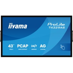 iiyama T4329AS-B1AG écran plat de PC 108 cm (42.5") 3840 x 2160 pixels 4K Ultra HD LED Écran tactile Noir
