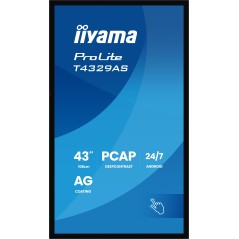 iiyama T4329AS-B1AG écran plat de PC 108 cm (42.5") 3840 x 2160 pixels 4K Ultra HD LED Écran tactile Noir