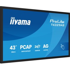 iiyama T4329AS-B1AG écran plat de PC 108 cm (42.5") 3840 x 2160 pixels 4K Ultra HD LED Écran tactile Noir