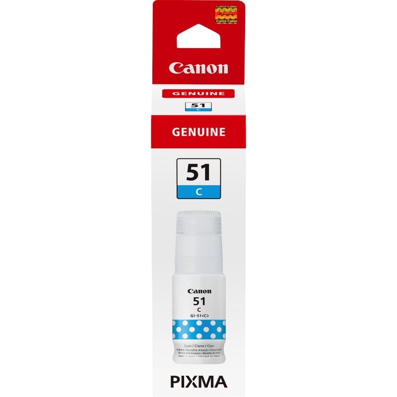 Canon GI-51C, haut rendement, bouteille d'encre, cyan Canon GI-51C, haut rendement, bouteille d'encre, cyan