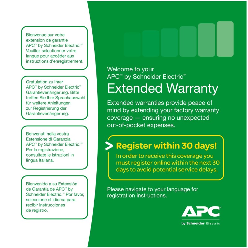 APC Service Pack 3 Year Extended Warranty 3 année(s) APC Service Pack 3 Year Extended Warranty 3 année(s)