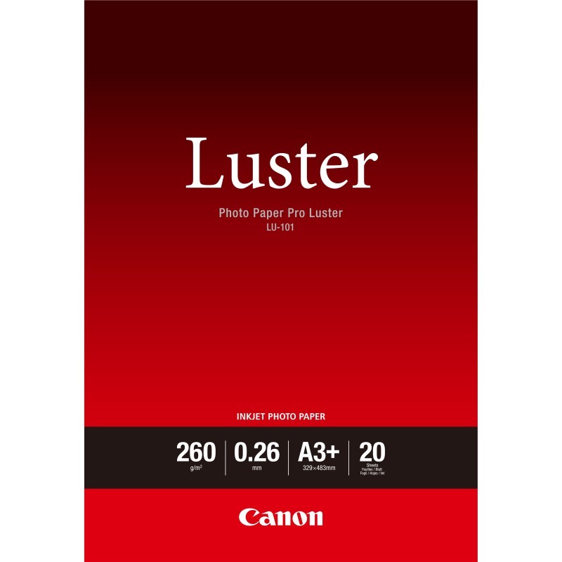 Canon Papier Photo Professionnel Lustré LU-101 A3 Plus 20 feuilles Canon Papier Photo Professionnel Lustré LU-101 A3 Plus 20 feuilles