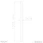 Neomounts FPMA-CP100BLACK Tube d'extension pour support d'écran au plafond - h100 cm Neomounts FPMA-CP100BLACK Tube d'extension pour support d'écran au plafond - h100 cm