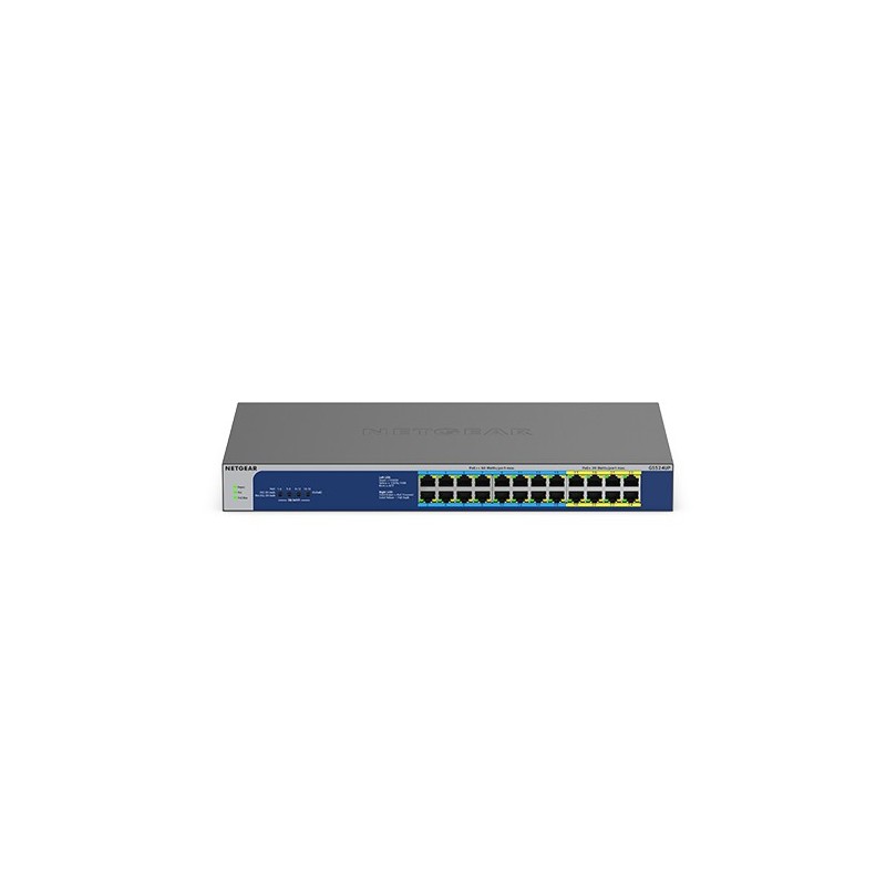 NETGEAR GS524UP Non-géré Gigabit Ethernet (10/100/1000) Connexion Ethernet, supportant l'alimentation via ce port (PoE) Gris