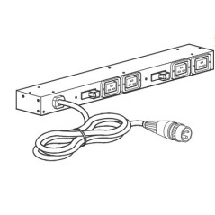 APC AP6032A unité de distribution d'énergie 4 sortie(s) CA 0U 1U Noir