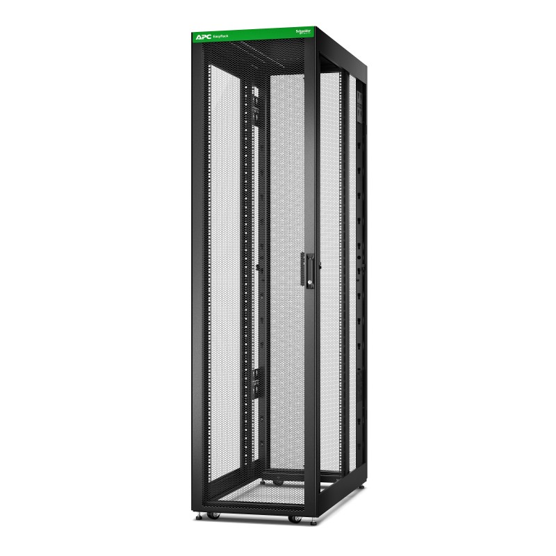 APC Baie EasyRack 600mm/48U/1200mm avec toit, sans panneau latéral, roulettes, noir APC Baie EasyRack 600mm/48U/1200mm avec toit, sans panneau latéral, roulettes, noir