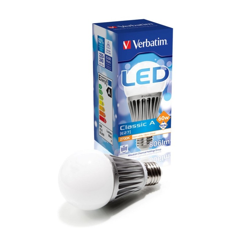 Verbatim Classic A E27 10.5W ampoule LED Blanc chaud 10,5 W