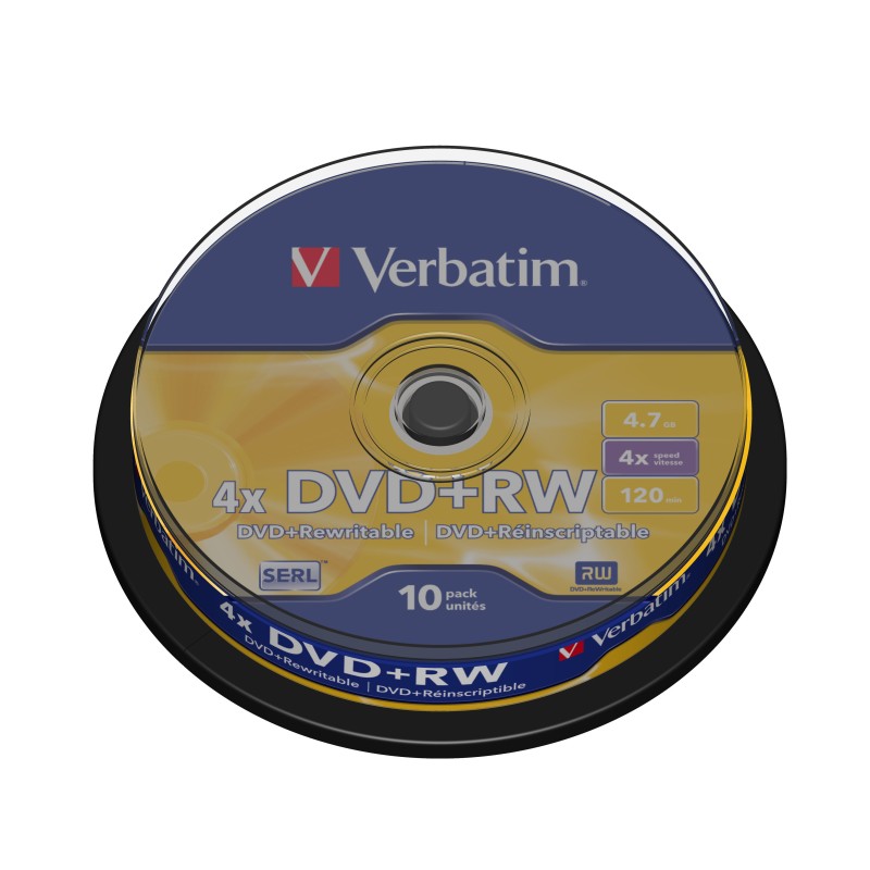 Verbatim DVD+RW Matt Silver 4,7 Go 10 pièce(s) Verbatim DVD+RW Matt Silver 4,7 Go 10 pièce(s)