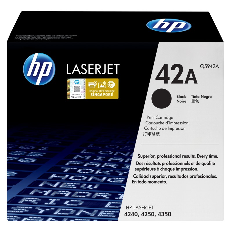 HP 42A toner LaserJet noir authentique HP 42A toner LaserJet noir authentique