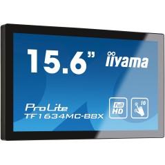 iiyama ProLite TF1634MC-B8X écran plat de PC 39,6 cm (15.6") 1920 x 1080 pixels Full HD LED Écran tactile Multi-utilisateur Noir
