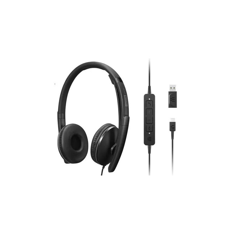 Lenovo 4XD1M39029 casque Avec fil Arceau USB Type-C Noir