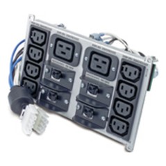 APC Symmetra, montage en rack 220-240 V, kit de plaque arrière avec (8) IEC320 C13 et (2) IEC320 C19
