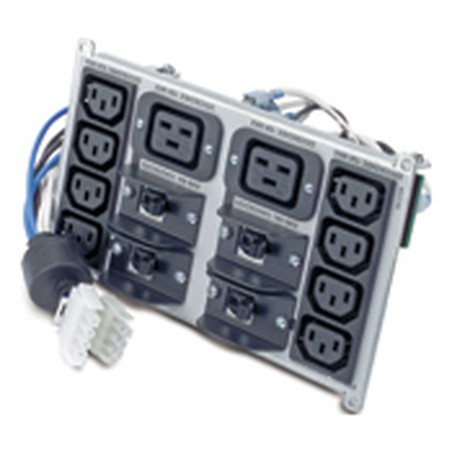APC Symmetra, montage en rack 220-240 V, kit de plaque arrière avec (8) IEC320 C13 et (2) IEC320 C19