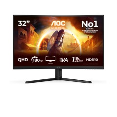 AOC G4 CQ32G4VEAD écran plat de PC 80 cm (31.5") 2560 x 1440 pixels Noir, Gris