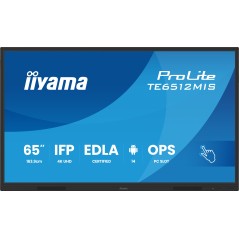 iiyama TE6512MIS-B4AG Écran d'affichage dynamique En forme de kiosk 165,1 cm (65") LCD Wifi 400 cd/m² 4K Ultra HD Noir Écran