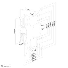 Neomounts FPMA-W115 Support pour écran mural 10-40" - orientable