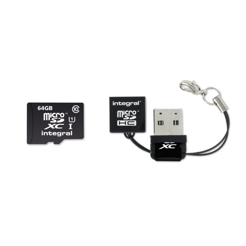 Integral INMSDX64G10-40NAUSBR lecteur de carte mémoire USB Noir