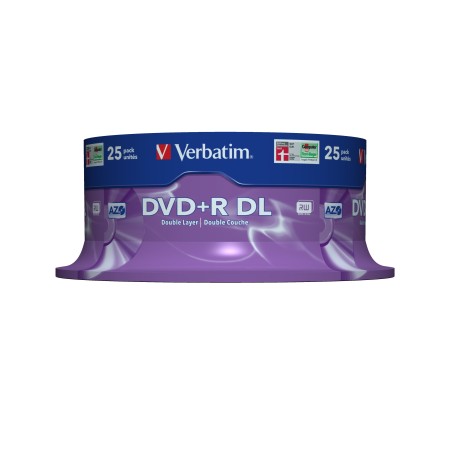 Verbatim DVD+R Double Layer 8x Matt Silver 25pk Spindle 8,5 Go DVD+R DL 25 pièce(s)