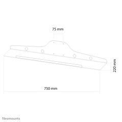 Neomounts KEYB-V100 Support de clavier souris - l75 cm