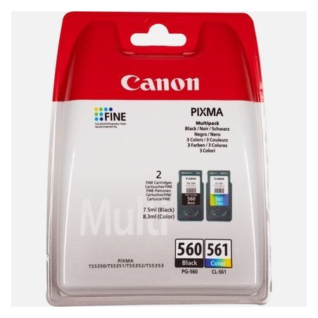 Canon PG-560 CL-561 cartouche d'encre 2 pièce(s) Original Rendement standard Noir, Cyan, Magenta, Jaune