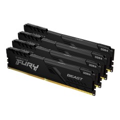 Kingston Technology FURY Beast 128Go 3200MT s DDR4 CL16 DIMM (Kit de 4) Black