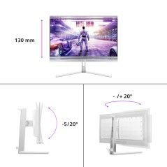 Philips Evnia 8000 27M2N8500 00 écran plat de PC 67,3 cm (26.5") 2560 x 1440 pixels Quad HD QD-OLED Blanc