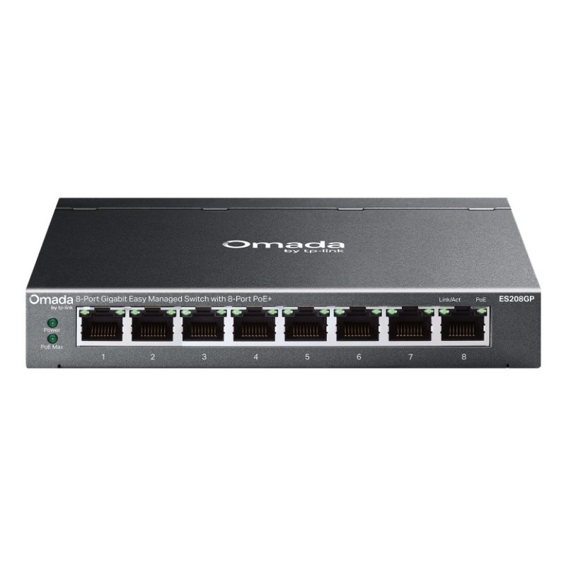 TP-Link Omada ES208GP commutateur réseau Géré L2 Gigabit Ethernet (10/100/1000) Connexion Ethernet, supportant l'alimentation TP-Link Omada ES208GP commutateur réseau Géré L2 Gigabit Ethernet (10/100/1000) Connexion Ethernet, supportant l'alimentation