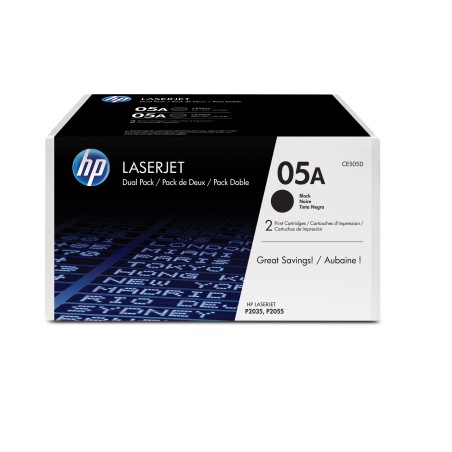 HP Pack de 2 toners noirs authentiques 05A LaserJet