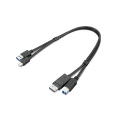 Lenovo 4X91D11453 câble USB USB 3.2 Gen 1 (3.1 Gen 1) 0,43 m USB A USB B Noir