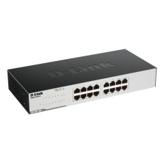 D-Link GO-SW-16G Non-géré L2 Gigabit Ethernet (10/100/1000) 1U Noir