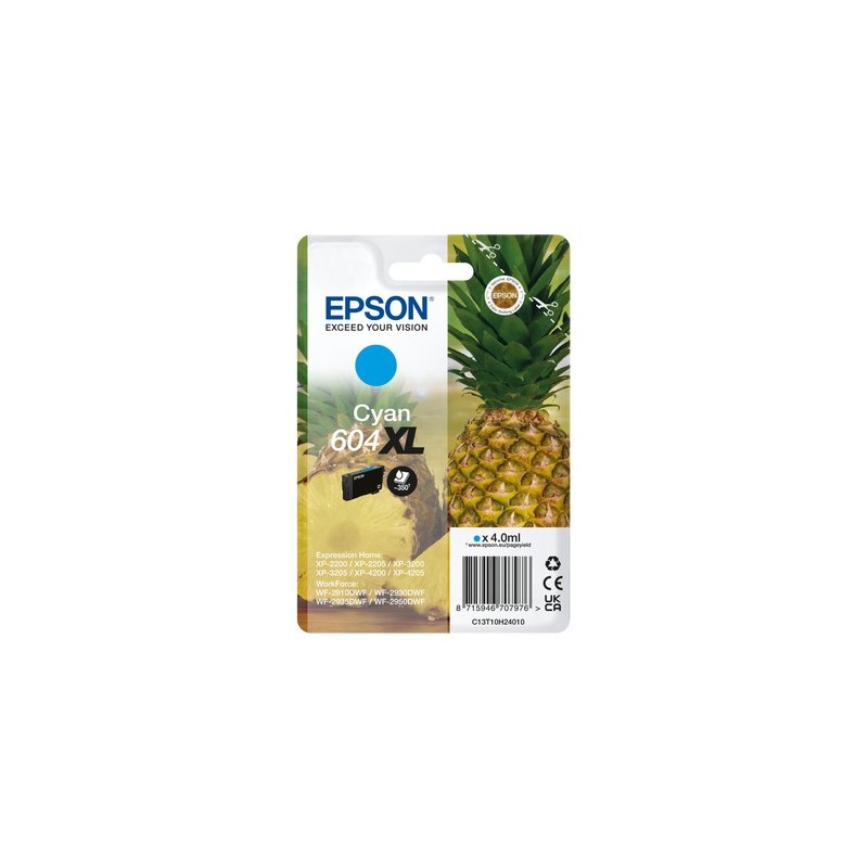 Epson 604XL cartouche d'encre 1 pièce(s) Original Rendement élevé (XL) Cyan