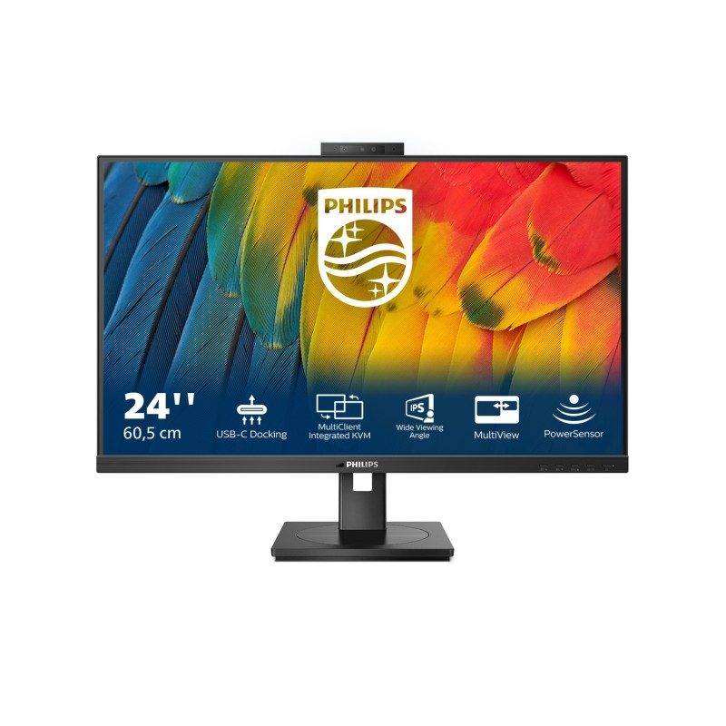 Philips 5000 series 24B1U5301H/00 écran plat de PC 60,5 cm (23.8") 1920 x 1080 pixels Full HD LCD Noir Philips 5000 series 24B1U5301H/00 écran plat de PC 60,5 cm (23.8") 1920 x 1080 pixels Full HD LCD Noir