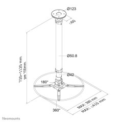 Neomounts support plafond projecteur