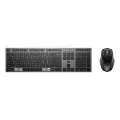 HP 720 MULTI RCHRGBL WLS KB MS clavier Souris incluse Maison USB + Bluetooth Noir